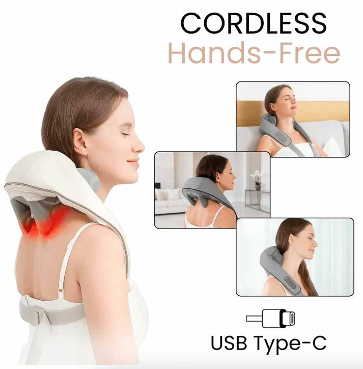 GoldenRooted™️ Wireless Neck And Shoulder Massager